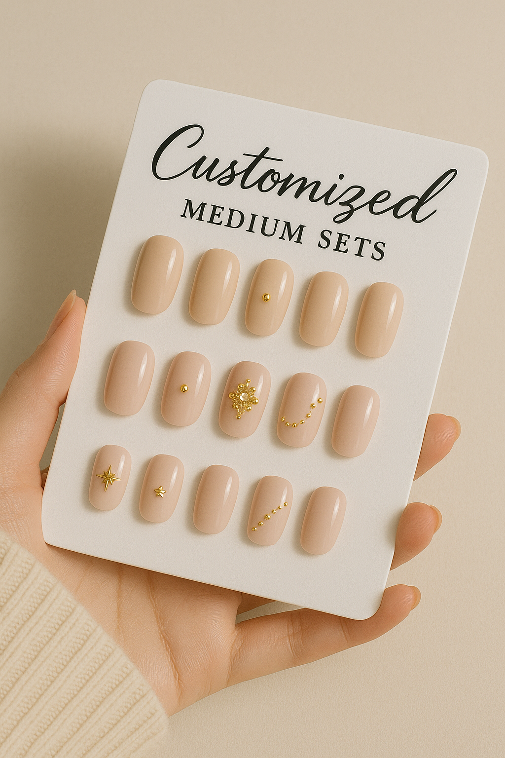 Custom Medium Press-On Nails – Your Inspiration, Our Craft