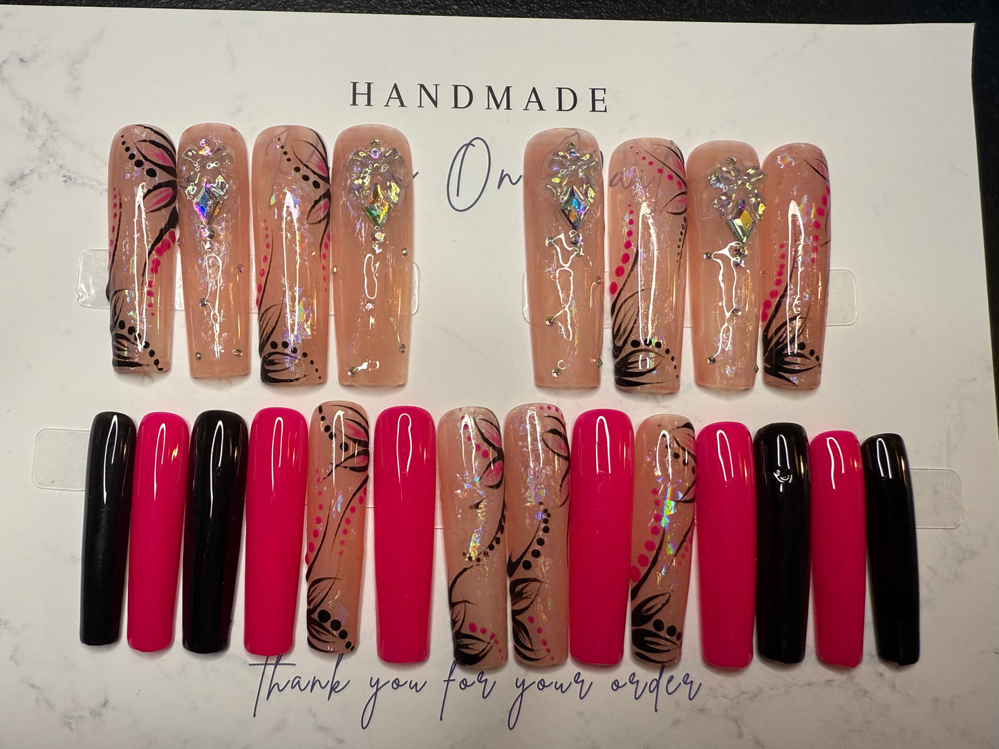 20 piece xxl pink and black set
