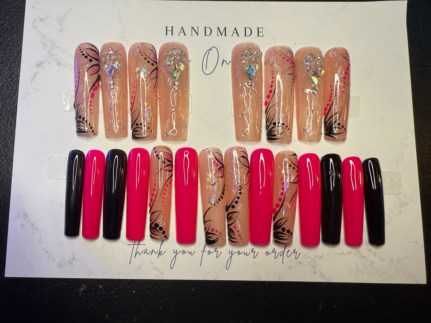 20 piece xxl pink and black set