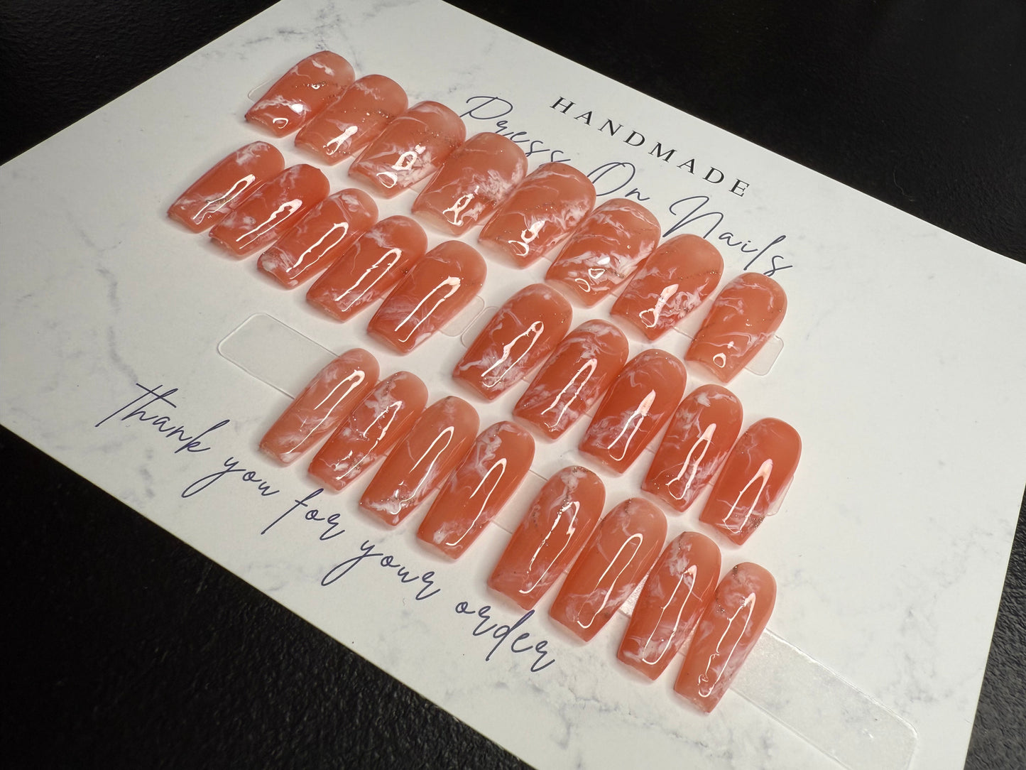 24-Piece Medium Coffin Press-On Nail Set