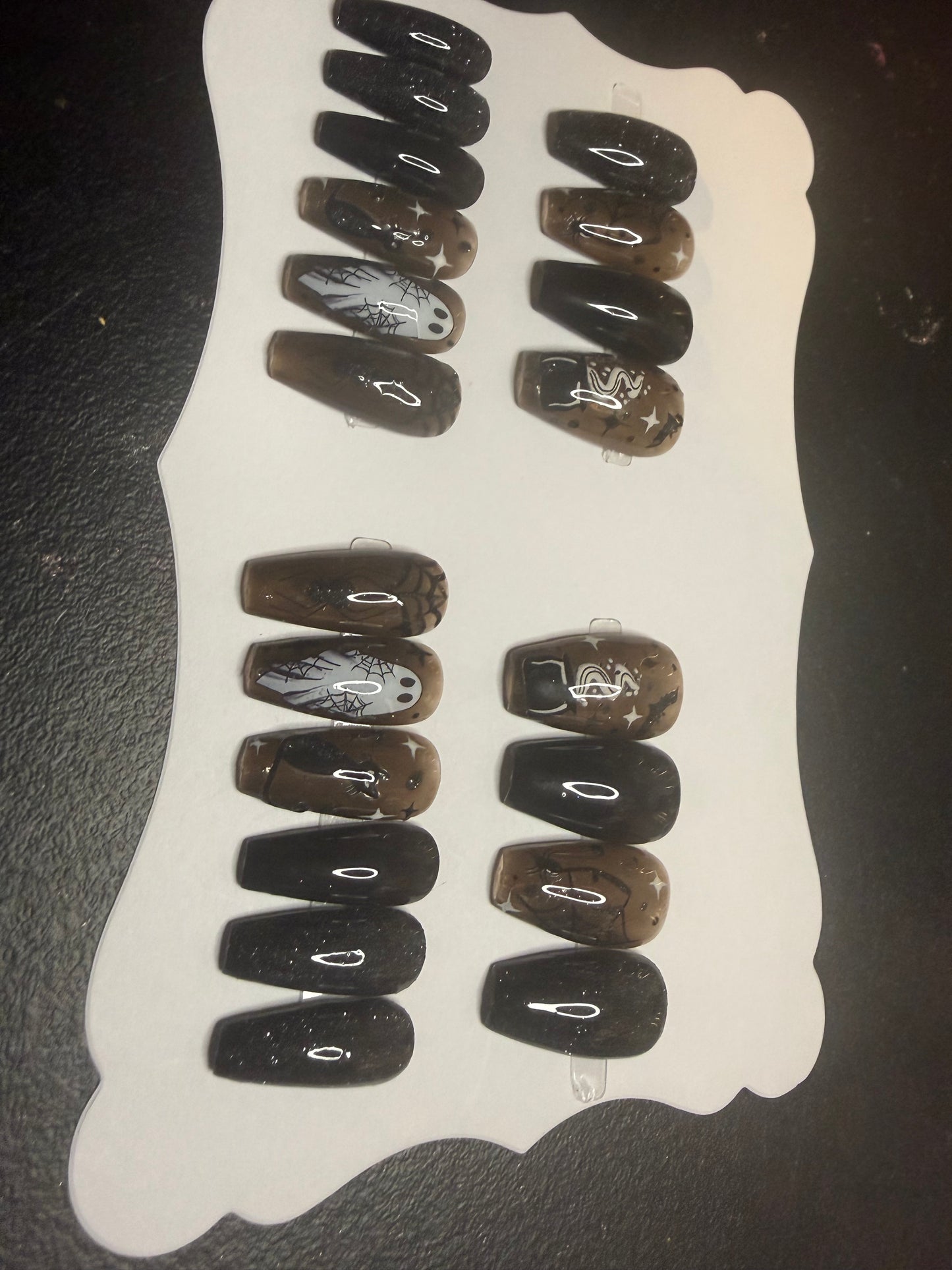 20 piece handmade reusable Halloween press on nails