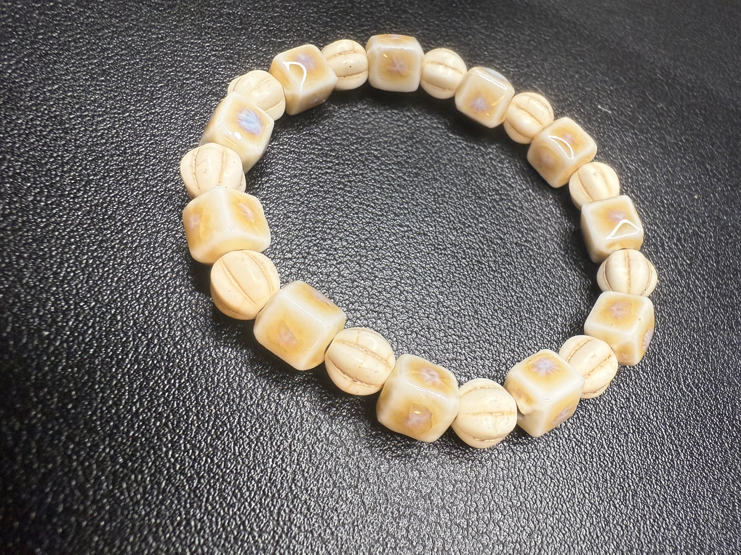 Handcrafted ceramic beaded bracelet set