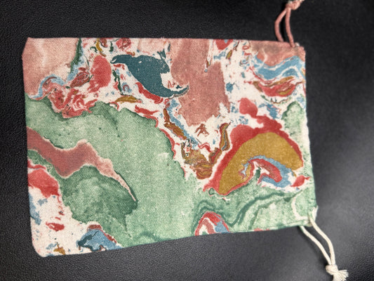 Mini canvas pull string bag