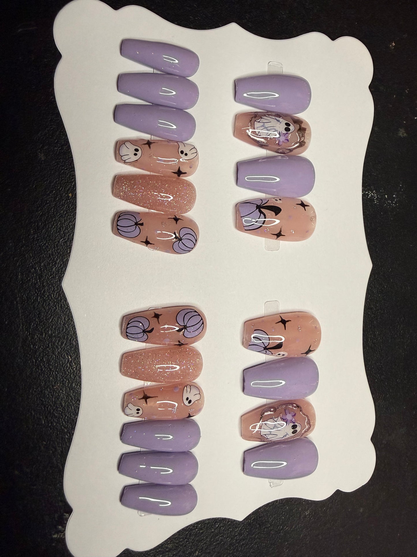20 piece Halloween reusable press on nail set