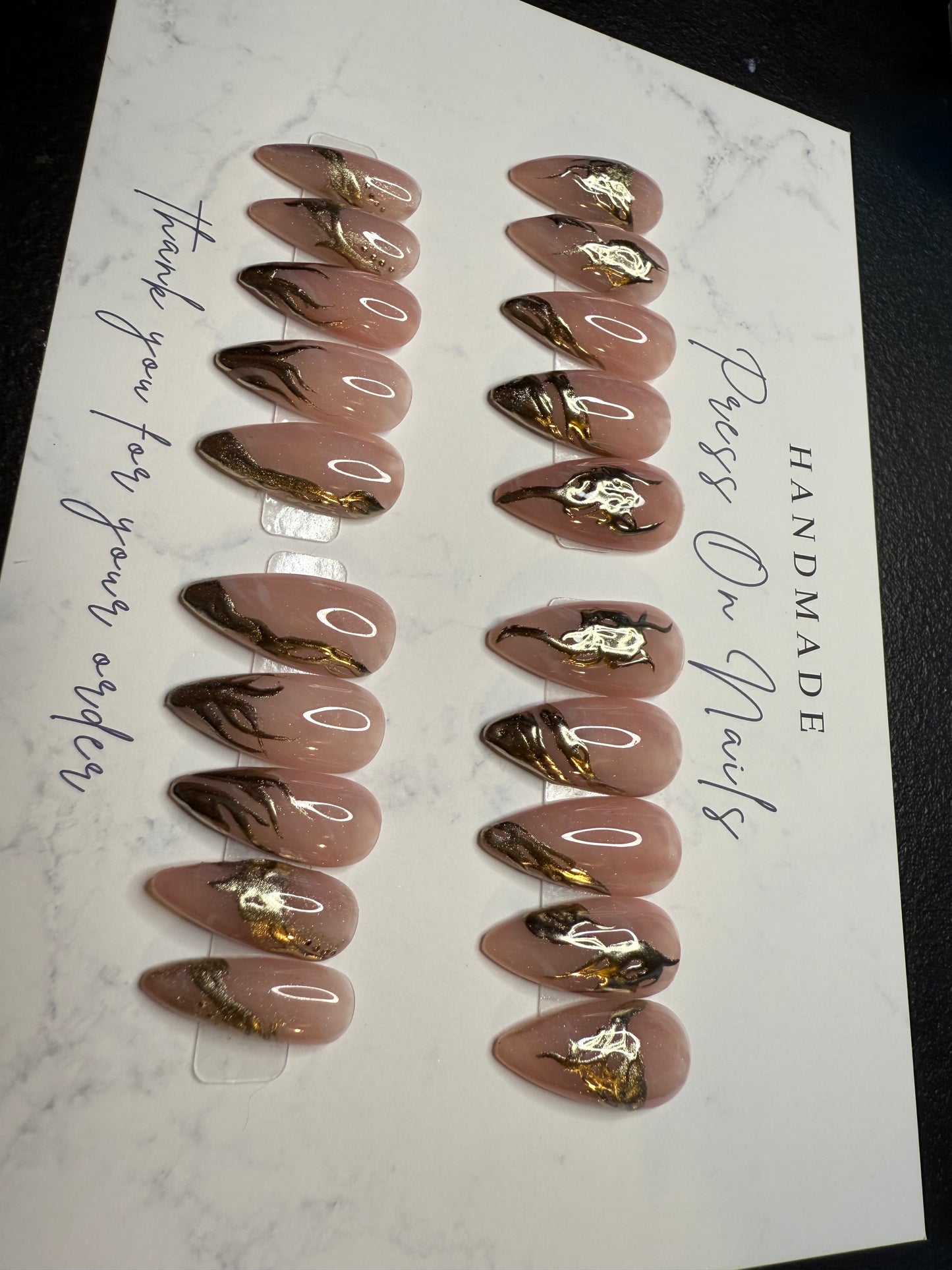 20 piece medium stiletto press on nail set