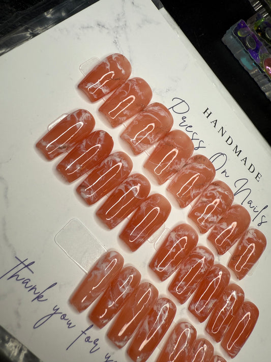 24-Piece Medium Coffin Press-On Nail Set