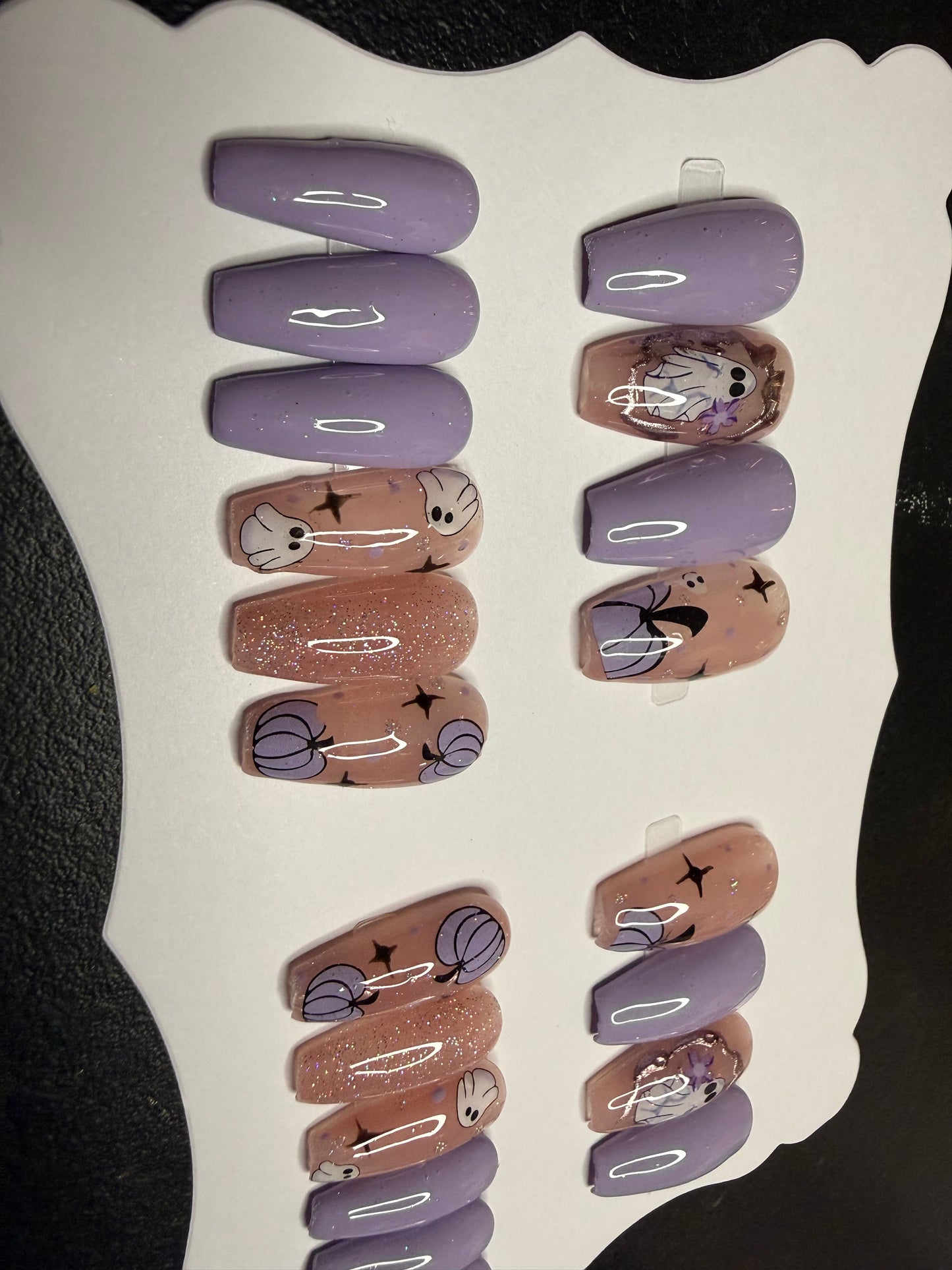 20 piece Halloween reusable press on nail set