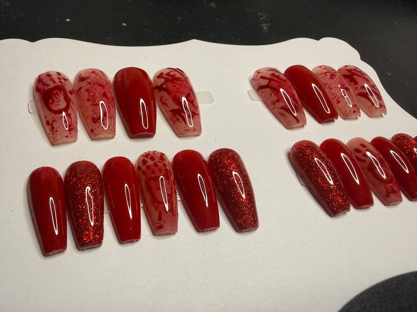 20 piece reusable Halloween handmade press on nail set