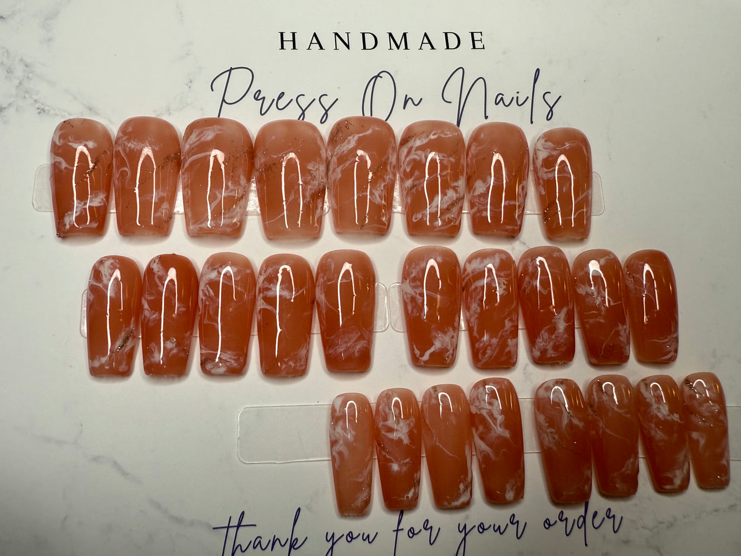 24-Piece Medium Coffin Press-On Nail Set
