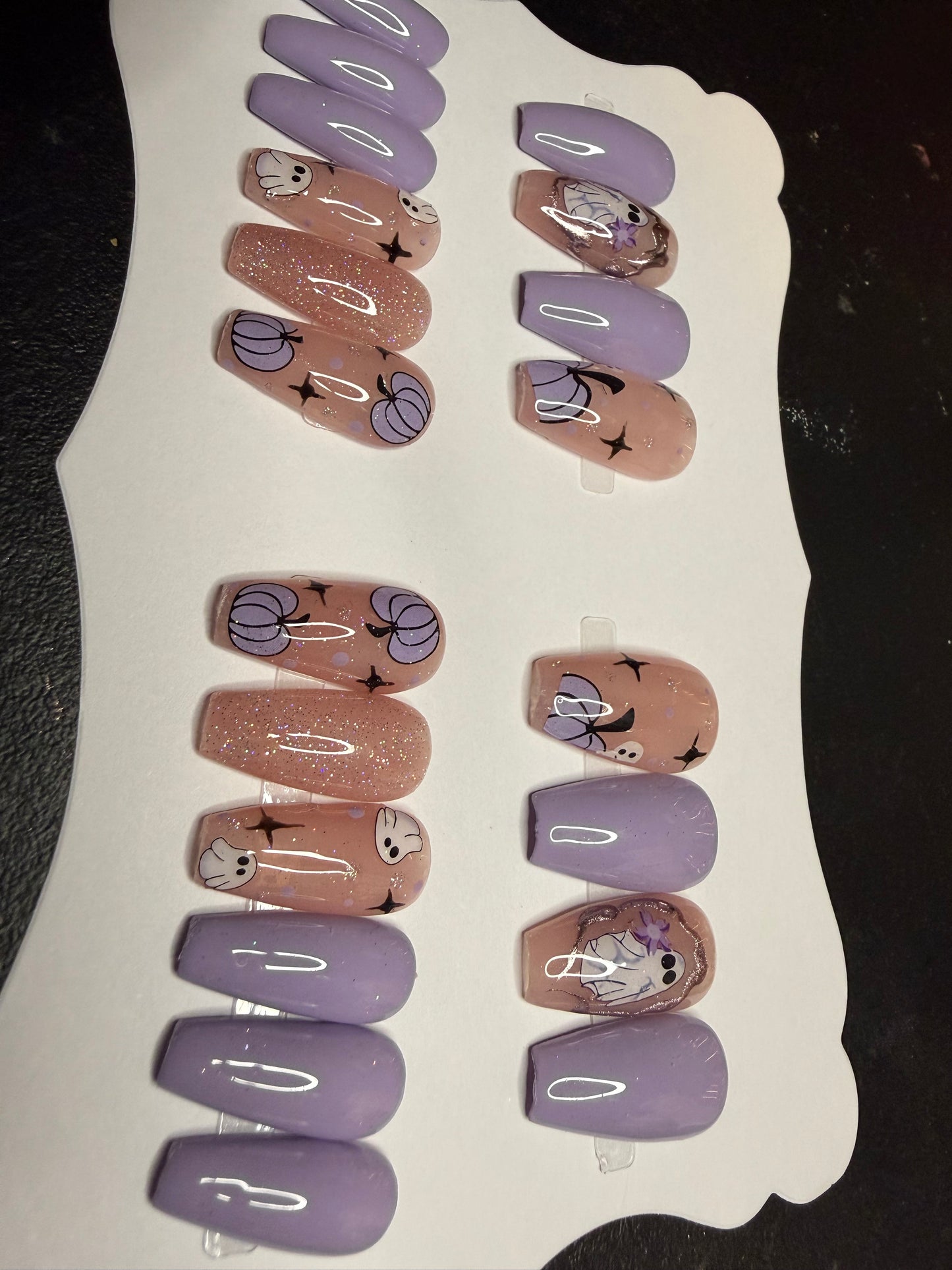 20 piece Halloween reusable press on nail set