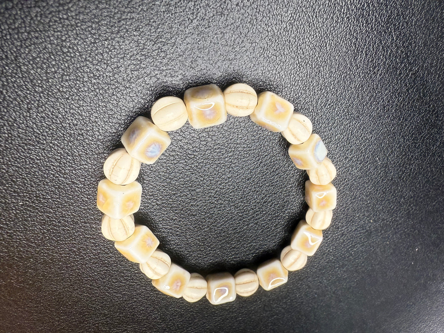 Handcrafted ceramic beaded bracelet set