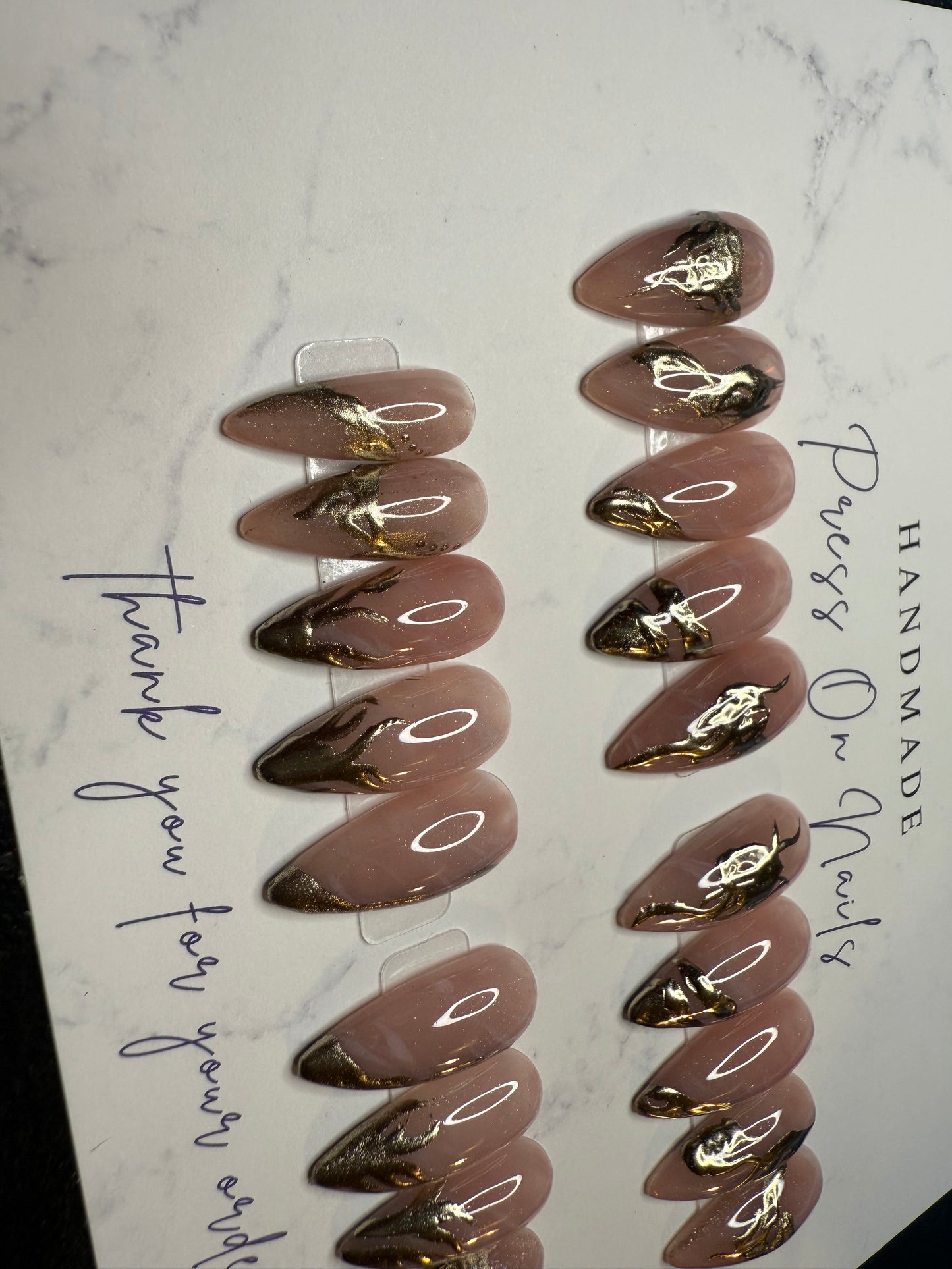 20 piece medium stiletto press on nail set