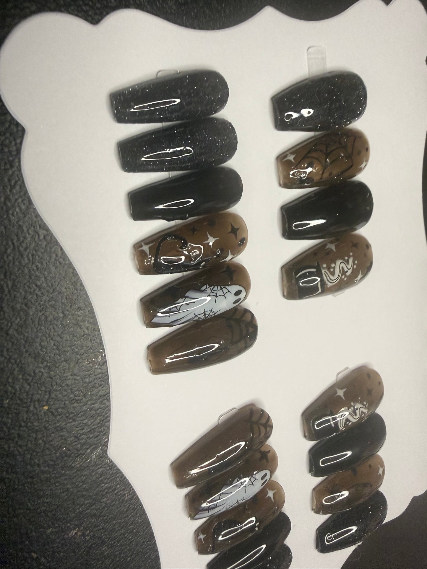 20 piece handmade reusable Halloween press on nails