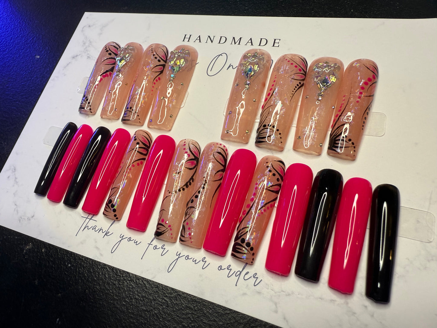 20 piece xxl pink and black set