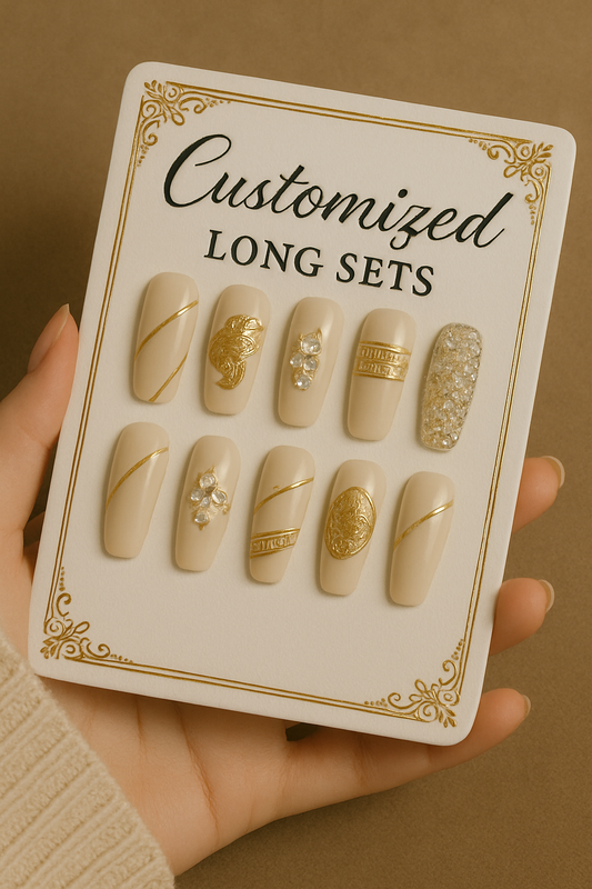 Custom Long Press-On Nails – Artful, Elevated, Uniquely You