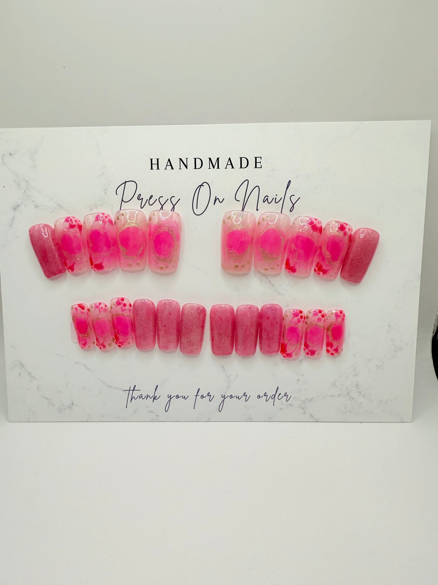 22 piece pink medium coffin set