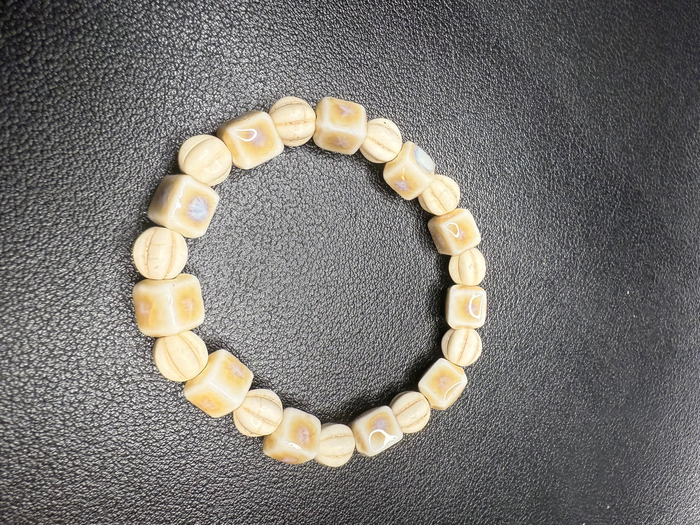 Handcrafted ceramic beaded bracelet set