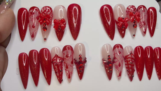 20 piece Halloween handmade press on nails